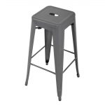 Bolero Bistro Steel High Stool Gun Metal (Pack Of 4) - Image 6
