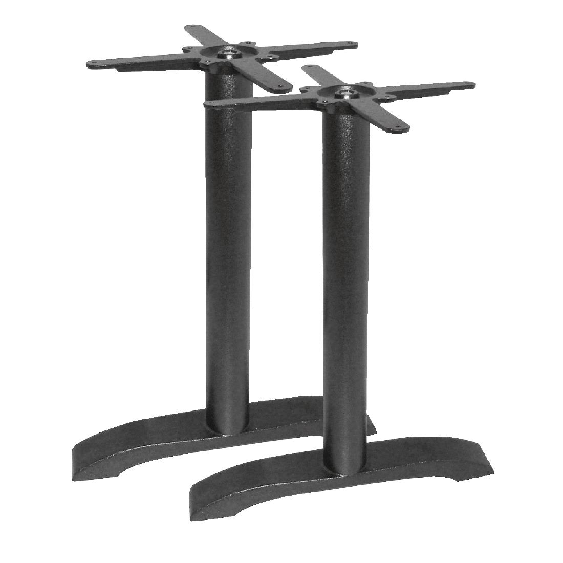 dn642_y_twin_base.jpg Bolero Cast Iron Twin Leg Table Base (Pack of 2) - Image 1