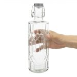 Olympia Geo Glasses Water Bottles with Stopper 1Ltr (6 Pack) - Image 4