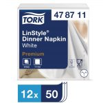 Tork LinStyle Dinner Napkins White 400x400mm (12 Pack) - Image 2
