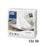 Tork LinStyle Dinner Napkins White 400x400mm (12 Pack)