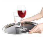 Olympia Stainless Steel Round Non-Slip Bar Tray 305mm - Image 4