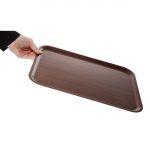 Cambro Capri Laminate Canteen Tray Mahogany 430mm - Image 6