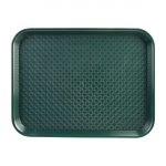 Olympia Kristallon Polypropylene Fast Food Tray Forest Green 275x353mm