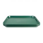 Olympia Kristallon Polypropylene Fast Food Tray Forest Green 275x353mm - Image 3