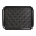Olympia Kristallon Polypropylene Fast Food Tray Black 275x353mm