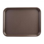 Olympia Kristallon Polypropylene Fast Food Tray Brown 275x353mm