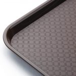 Olympia Kristallon Polypropylene Fast Food Tray Brown 275x353mm - Image 3