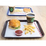 Olympia Kristallon Polypropylene Fast Food Tray Brown 275x353mm - Image 5