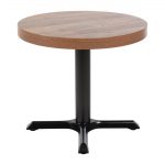 Bolero Pre-Drilled Round Table Top Urban Dark 600mm - Image 2