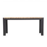 Bolero Rectangular Steel and Acacia Benches 1000mm (Pack of 2) - Image 3