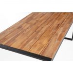 Bolero Acacia Wood and Steel Rectangular Industrial Table 1800mm - Image 4