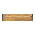 Bolero Acacia Wood and Steel Industrial Benches 1600mm (Pack of 2) - Image 6