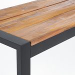 Bolero Acacia Wood and Steel Industrial Benches 1600mm (Pack of 2) - Image 7