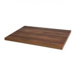 Bolero Pre-drilled Rectangular Table Top Rustic Oak 1100(W) x 700(D)mm - Image 2