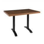 Bolero Pre-drilled Rectangular Table Top Rustic Oak 1100(W) x 700(D)mm - Image 3