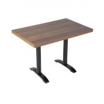 Bolero Pre-drilled Rectangular Table Top Rustic Oak 1100(W) x 700(D)mm - Image 7