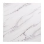 Bolero Pre-Drilled Square Table Top Marble Effect 600mm