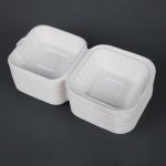 Fiesta Compostable Bagasse Burger Boxes with Side Ridges 153mm (500 Pack) - Image 5