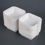 Fiesta Compostable Bagasse Burger Boxes with Bottom Ridges 157mm (500 Pack) - Image 6