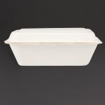 Fiesta Compostable Bagasse Hinged Food Containers 183mm (250 Pack) - Image 6