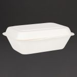 Fiesta Compostable Bagasse Hinged Food Containers 183mm (250 Pack) - Image 9
