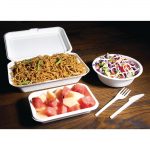 Fiesta Compostable Bagasse Hinged Food Containers 248mm (250 Pack) - Image 3