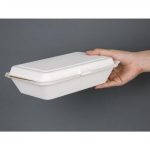 Fiesta Compostable Bagasse Hinged Food Containers 248mm (250 Pack) - Image 4