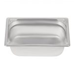 Vogue Heavy Duty Stainless Steel 1/4 Gastronorm Tray 100mm - Image 3