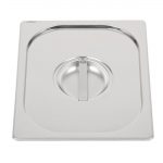 Vogue Heavy Duty Stainless Steel 1/2 Gastronorm Tray Lid - Image 2