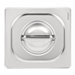 Vogue Heavy Duty Stainless Steel 1/6 Gastronorm Tray Lid - Image 4