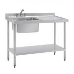 Vogue Single Sink Right Hand Drainer 1200mm - Image 3