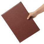 Olympia Faux Leather Menu Cover A4 Burgundy - Image 5