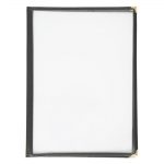 Olympia Four Page American Style Menu Cover A4 Black