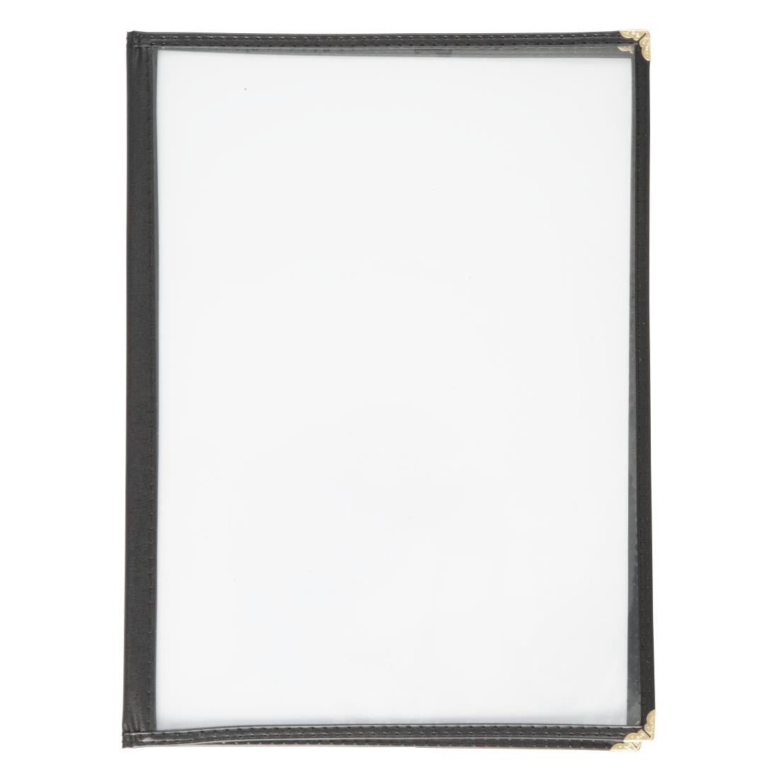 e293_upd25-1.jpg Olympia Four Page American Style Menu Cover A4 Black - Image 1