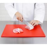 Hygiplas High Density Antibacterial Red Chopping Board 455x305x12mm - Image 5
