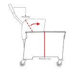 Jantex Kentucky Mop Bucket and Wringer 15Ltr Yellow - Image 6