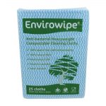 EcoTech Envirowipe Antibacterial Compostable Cleaning Cloths Blue (25 Pack) - Image 3