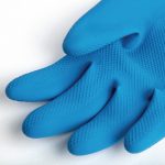 MAPA Alto 405 Liquid-Proof Heavy-Duty Janitorial Gloves Blue & Yellow Large - Image 3