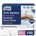 Tork Xpress Extra Soft Multifold Hand Towels White H2 (21 Pack) - Image 2