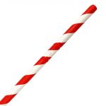 Fiesta Compostable Bendy Paper Straws Red Stripes (250 Pack) - Image 4
