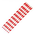 Fiesta Compostable Bendy Paper Straws Red Stripes (250 Pack) - Image 6