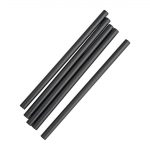 Fiesta Compostable Paper Smoothie Straws Black (250 Pack) - Image 2