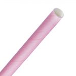 Fiesta Compostable Paper Smoothie Straws Pink (250 Pack) - Image 3