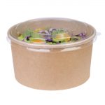Fiesta Compostable Round Kraft Salad Bowls 1000ml / 35oz (300 Pack) - Image 5