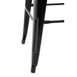 Bolero Bistro Backrest High Stools with Wooden Seat Pad Black (Pack of 4) - Image 7