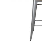 Bolero Bistro Backrest High Stools with Wooden Seat Pad Gun Metal (Pack of 4) - Image 7