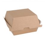 Fiesta Compostable Kraft Burger Boxes Small 105mm (200 Pack)