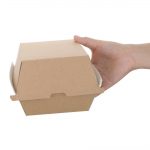 Fiesta Compostable Kraft Burger Boxes Large 112mm (150 Pack) - Image 3