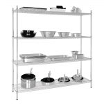 Vogue 4 Tier Wire Shelving Kit 1830x460mm - Image 2